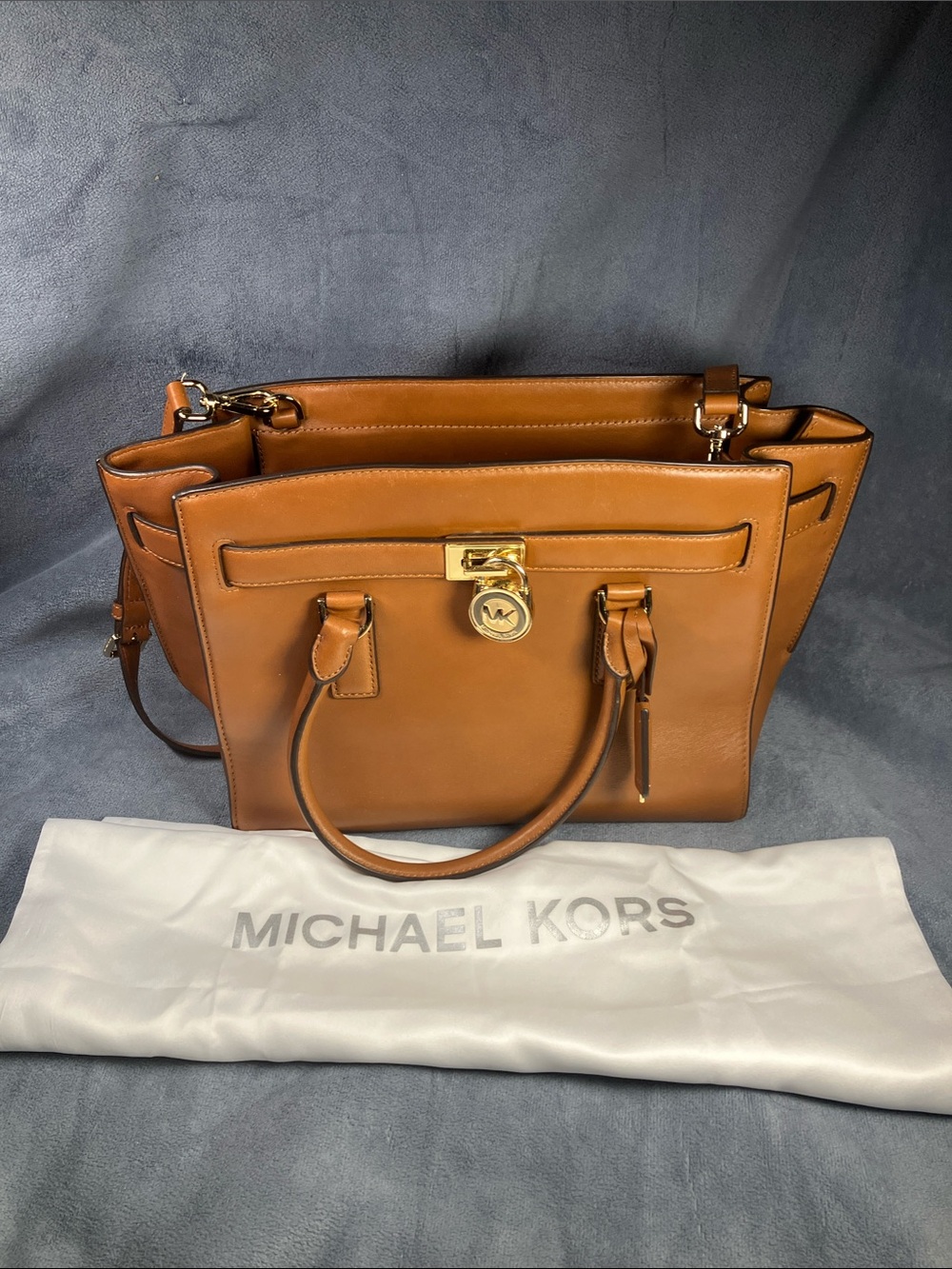 Michael Kors Hamilton Traveler Large Leather Satchel,